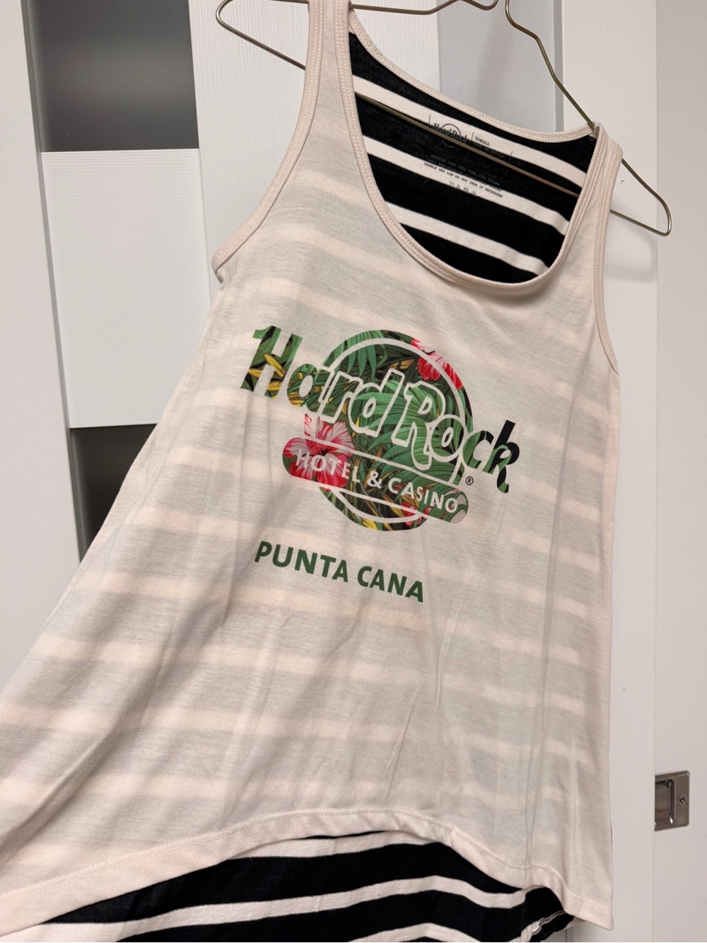 Hard Rock Punta Cana Striped Racerback Tank Top